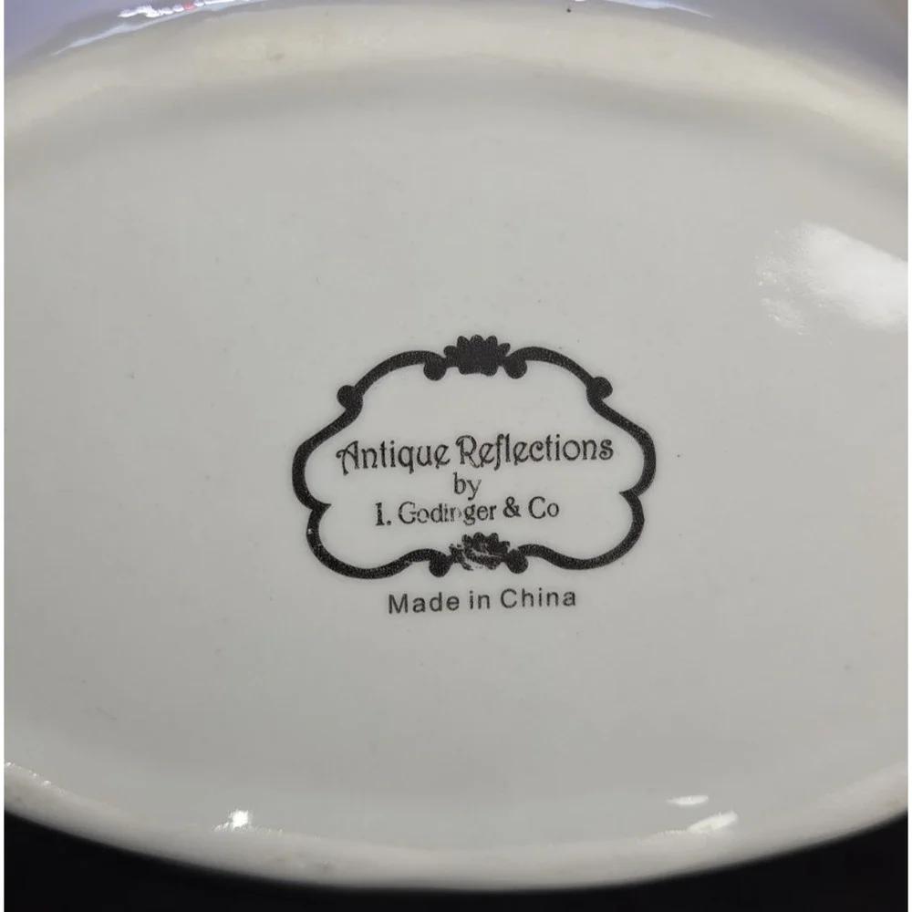 J Godinger Antique Reflections, White Porcelain Reticulated Handled Basket
